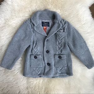 Mayoral cable knit sweater grey cardigan